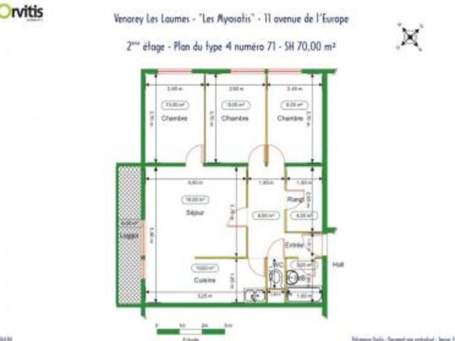 location appartement venarey les laumes 4 pièces 70 m2 cote d'or 21150 541 € / mois