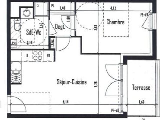 location appartement vertou 2 pièces 40 m2 loire atlantique 44120 580 € / mois