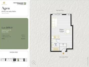 location appartement agen 1 pièce 33 m2 lot et garonne 47000 395 € / mois