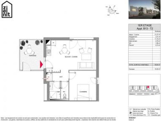 location appartement amiens 2 pièces 40 m2 somme 80000 617 € / mois