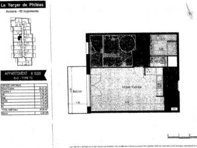location appartement amiens 2 pièces 49 m2 somme 80000 685 € / mois