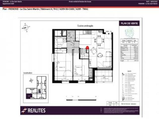 location appartement angers 3 pièces 61 m2 maine et loire 49100 796 € / mois
