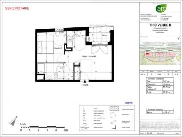 location appartement angers 2 pièces 38 m2 maine et loire 49100 615 € / mois