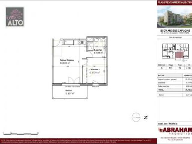 location appartement angers 2 pièces 45 m2 maine et loire 49100 680 € / mois