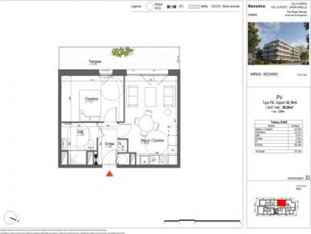 location appartement arras 2 pièces 39 m2 pas de calais 62000 765 € / mois