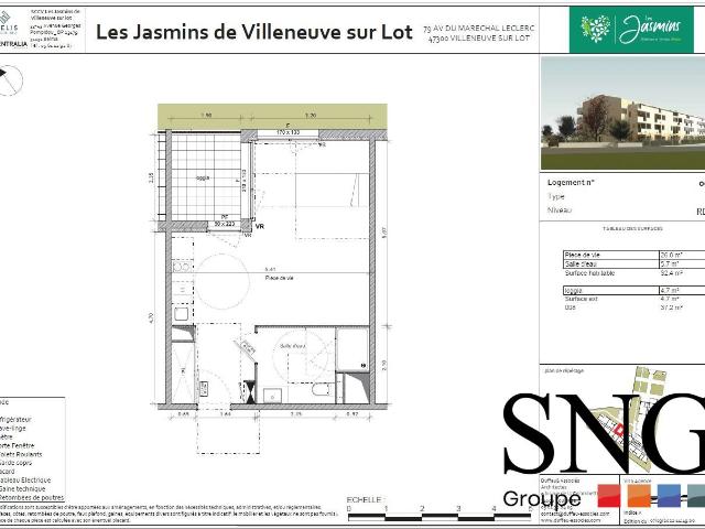 Location Appartement Avenue du Maréchal Leclerc, Villeneuve sur Lot