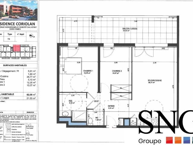 Location Appartement Avenue Monseigneur Robert Dalverny, Nîmes