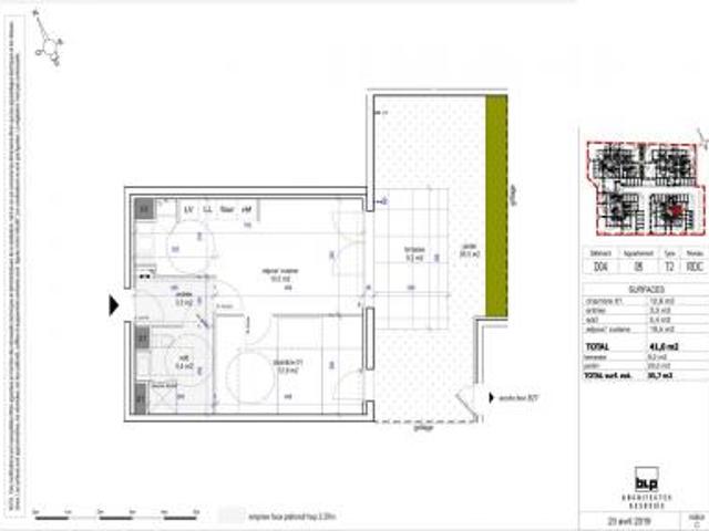 location appartement bezannes 2 pièces 51 m2 marne 51430 514 € / mois