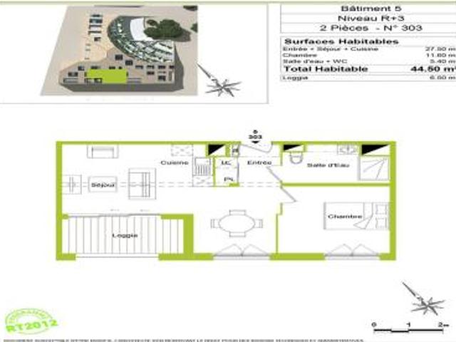 location appartement bordeaux 2 pièces 44 m2 gironde 33100 669 € / mois