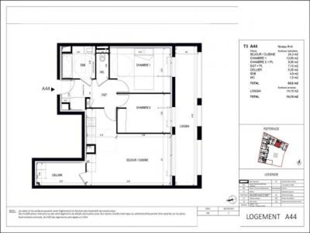 location appartement bordeaux 3 pièces 65 m2 gironde 33100 1045 € / mois