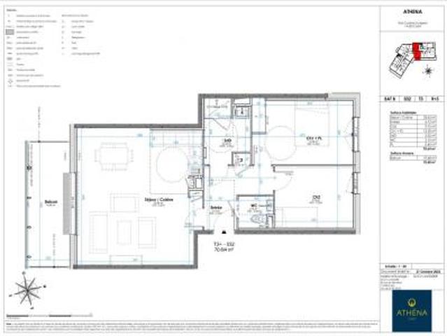 location appartement caen 3 pièces 70 m2 calvados 14000 950 € / mois