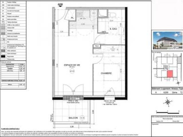 location appartement cholet 2 pièces 42 m2 maine et loire 49300 641 € / mois