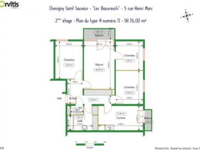 location appartement chevigny saint sauveur 4 pièces 76 m2 cote d'or 21800 540 € / mois