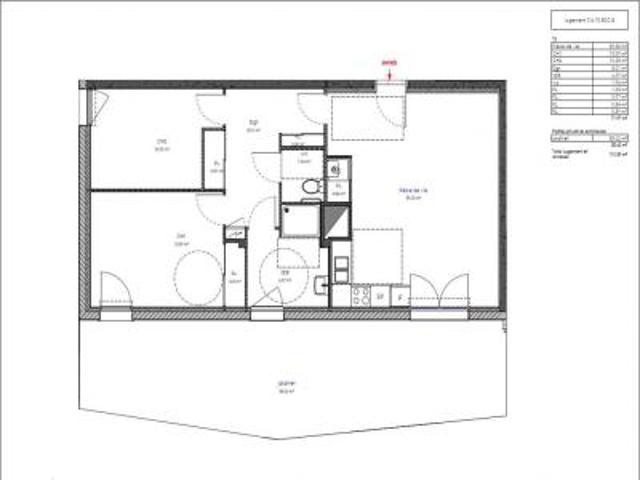 location appartement chemille 3 pièces 71 m2 maine et loire 49120 546 € / mois