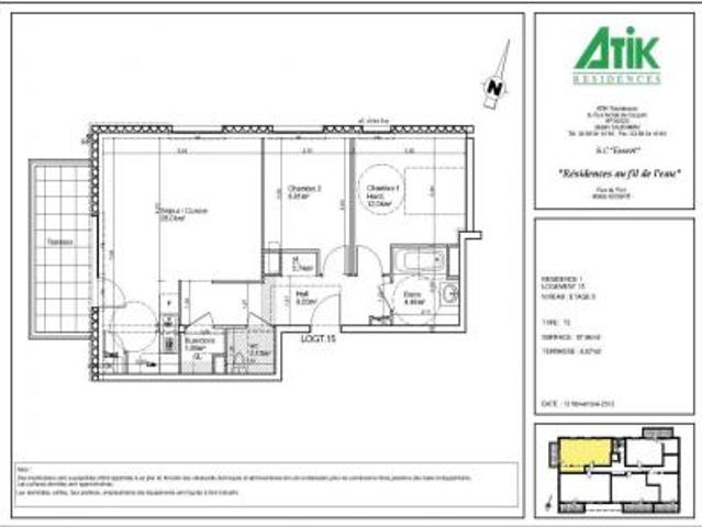 location appartement essert 3 pièces 67 m2 belfort 90850 727 € / mois