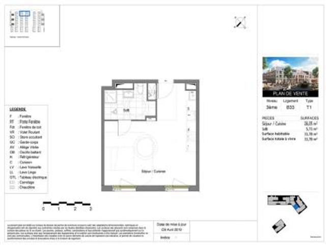 location appartement faches thumesnil 1 pièce 33 m2 nord 59155 518 € / mois