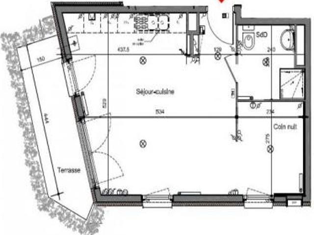 location appartement havre 1 pièce 39 m2 seine maritime 76600 486 € / mois