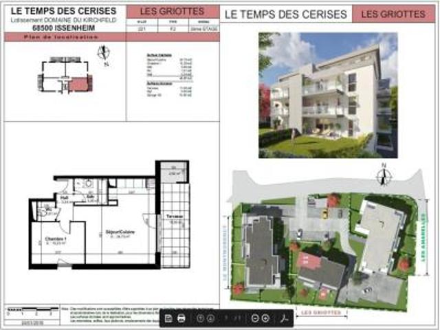 location appartement issenheim 2 pièces 43 m2 haut rhin 68500 553 € / mois