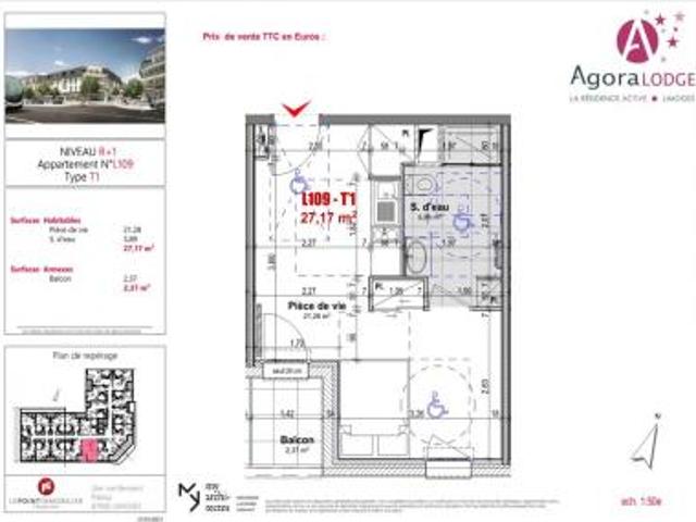 location appartement limoges 1 pièce 27 m2 haute vienne 87000 320 € / mois
