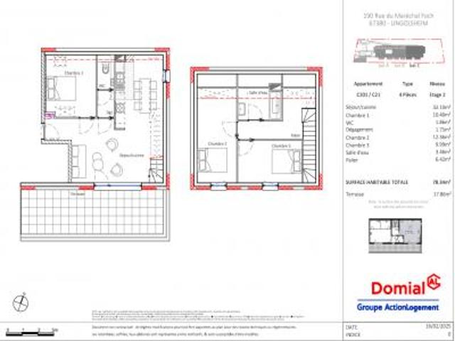location appartement lingolsheim 4 pièces 78 m2 bas rhin 67380 1166 € / mois