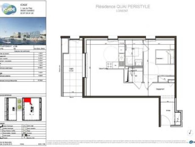 location appartement lorient 2 pièces 47 m2 morbihan 56100 663 € / mois