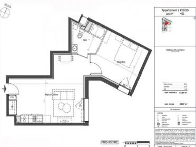 location appartement mans 2 pièces 42 m2 sarthe 72000 590 € / mois