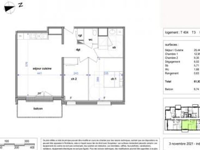 location appartement maromme 3 pièces 61 m2 seine maritime 76150 819 € / mois