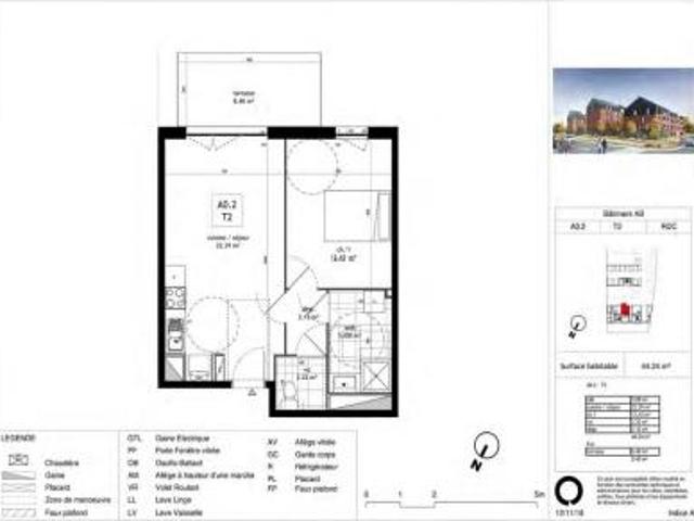location appartement marquette lez lille 2 pièces 42 m2 nord 59520 584 € / mois