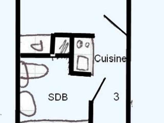 Location appartement Marseille 1 pièce 17m² 440€