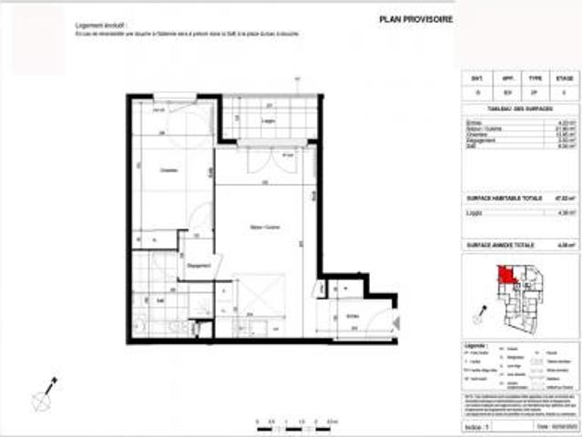 location appartement meaux 2 pièces 47 m2 seine et marne 77100 869 € / mois