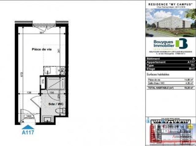 location appartement metz 1 pièce 20 m2 moselle 57070 595 € / mois
