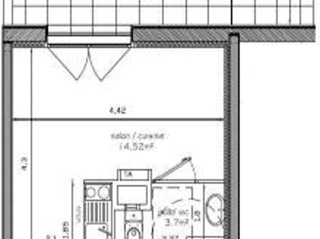location appartement montelimar 1 pièce 17 m2 drome 26200 379 € / mois