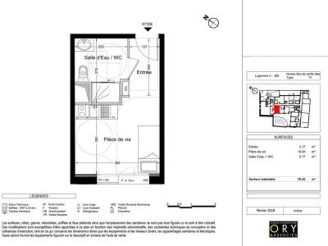location appartement nantes 1 pièce 19 m2 loire atlantique 44000 489 € / mois