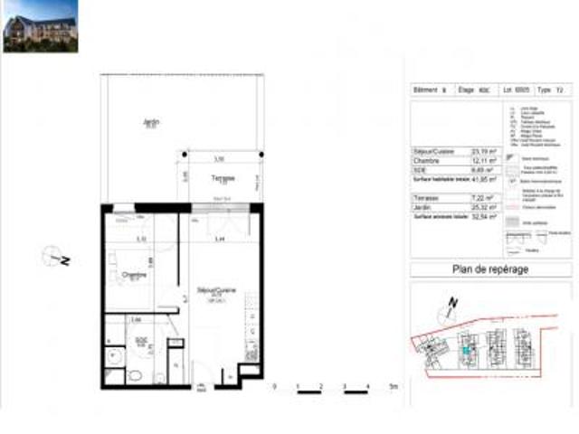 location appartement ponts de ce 2 pièces 41 m2 maine et loire 49130 650 € / mois