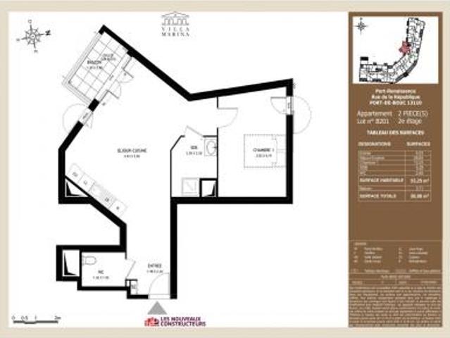 location appartement port de bouc 2 pièces 53 m2 bouches du rhone 13110 900 € / mois