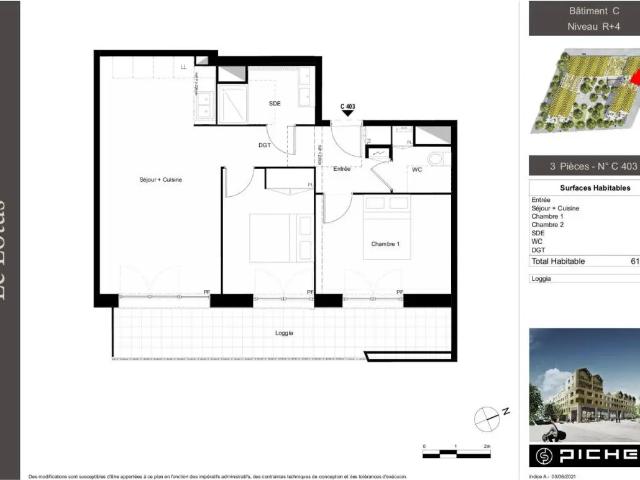 Location Appartement Place de la République, Fleury sur Orne