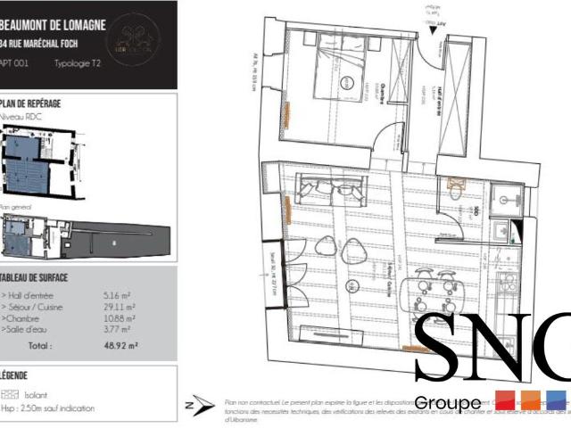 Location Appartement Rue du Maréchal Foch, Beaumont de Lomagne