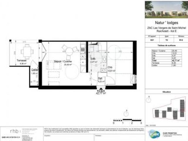 location appartement reichstett 2 pièces 42 m2 bas rhin 67116 654 € / mois