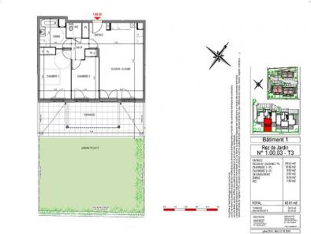location appartement rives 3 pièces 62 m2 isere 38140 779 € / mois