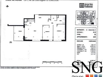 Location Appartement Route de Launaguet, Toulouse