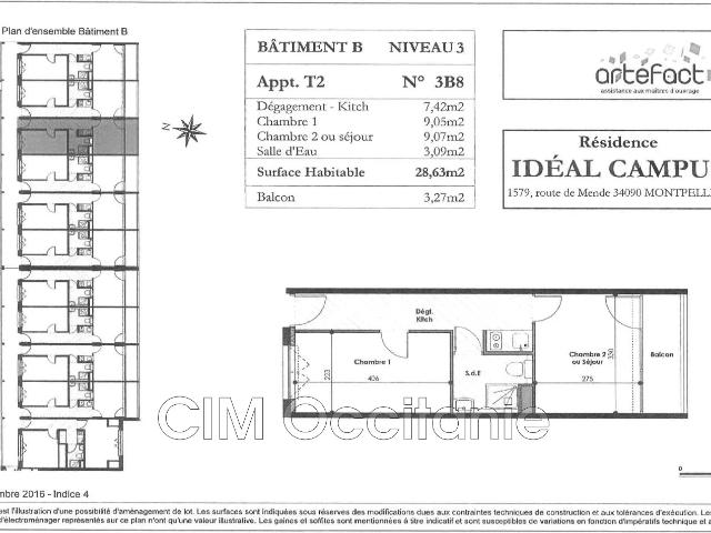 Location Appartement Route de Mende, Montpellier