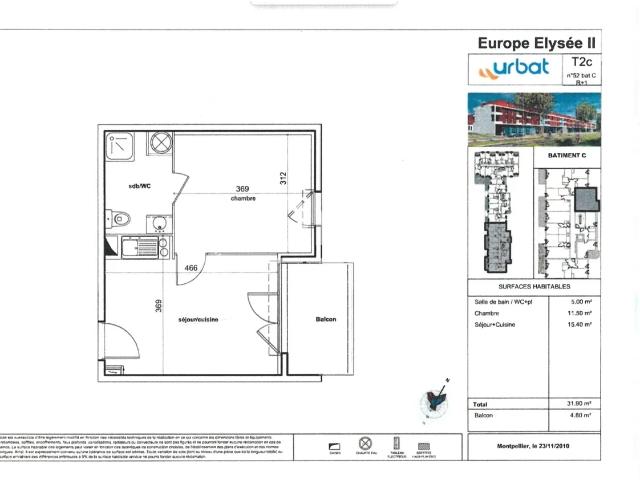 Location Appartement Route de Nîmes, Castelnau le Lez