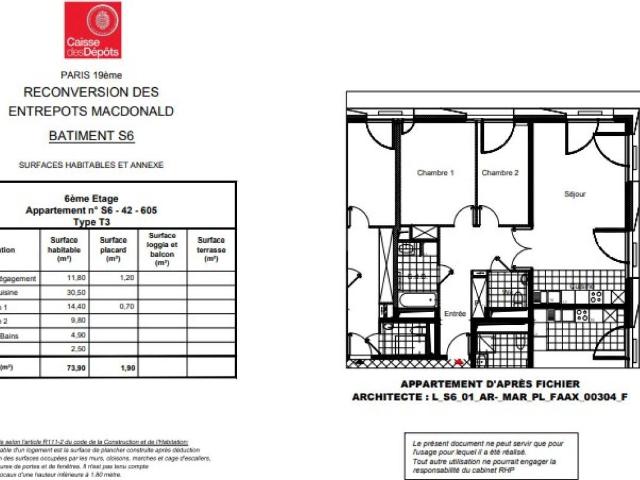 Location Appartement Rue Cesária Évora, Paris
