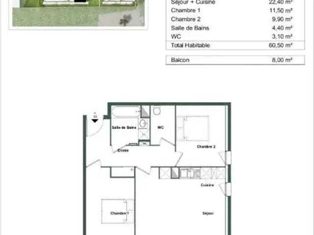 Location Appartement Rue de la Butte Bellevue, Bruyères le Châtel