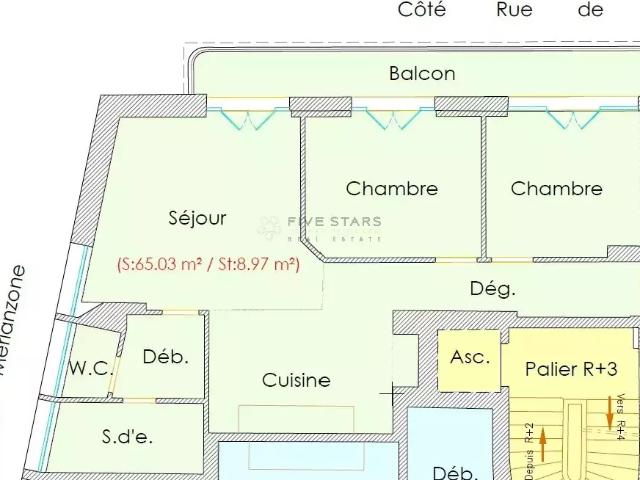 Location Appartement Rue de la Buffa, Nice