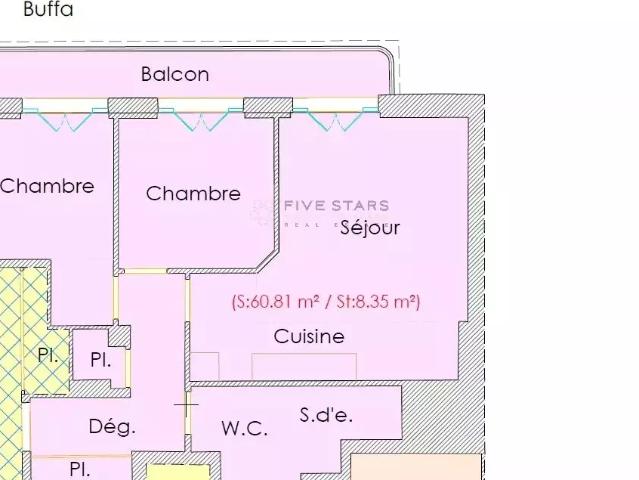 Location Appartement Rue de la Buffa, Nice