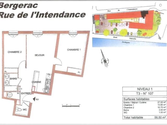 Location Appartement Rue de l'Intendance, Bergerac
