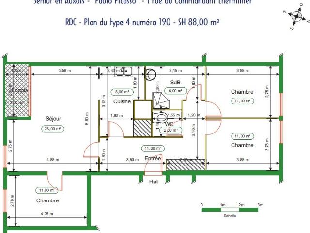 Location Appartement Rue Du Commandant Lherminier, Semur en Auxois