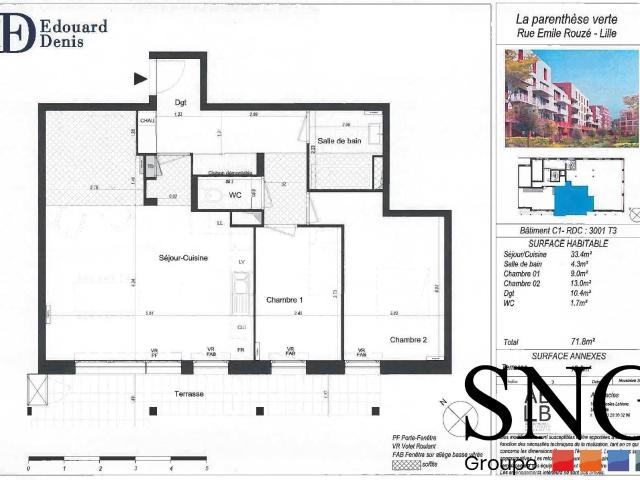 Location Appartement Rue Émile Rouzé, Lille