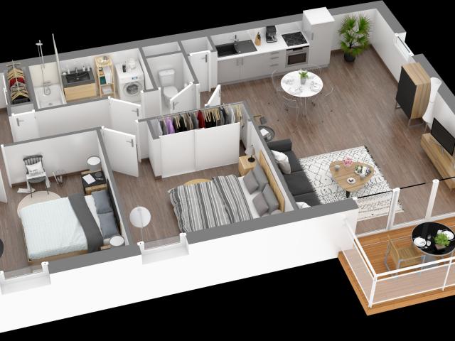 Location Appartement Rue Jacques Becq, Hallennes lez Haubourdin